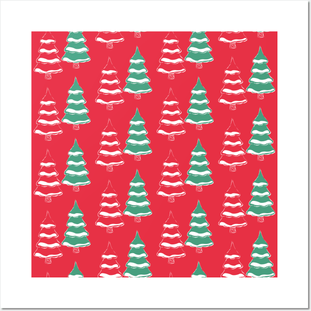 Christmas fir trees Wall Art by katerinamk